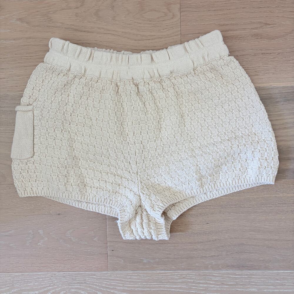 Free People Beach Cream Knit Drifter Shorts Small